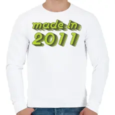 PRINTFASHION made-in-2011-green-grey - Férfi pulóver - Fehér
