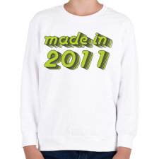 PRINTFASHION made-in-2011-green-grey - Gyerek pulóver - Fehér gyerek pulóver, kardigán