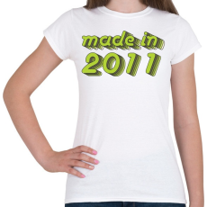 PRINTFASHION made-in-2011-green-grey - Női póló - Fehér