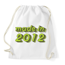 PRINTFASHION made-in-2012-green-grey - Sportzsák, Tornazsák - Fehér tornazsák