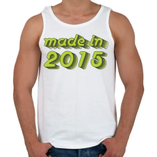 PRINTFASHION made-in-2015-green-grey - Férfi atléta - Fehér
