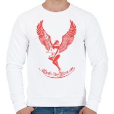 PRINTFASHION Made in heaven - Férfi pulóver - Fehér