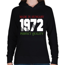 PRINTFASHION Made in hungary - Évszámmal - Női kapucnis pulóver - Fekete női pulóver, kardigán
