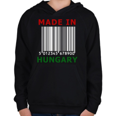 PRINTFASHION MADE IN HUNGARY - Gyerek kapucnis pulóver - Fekete