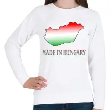 PRINTFASHION Made In Hungary - Női pulóver - Fehér női pulóver, kardigán