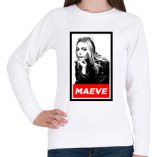 PRINTFASHION Maeve - Női pulóver - Fehér női pulóver, kardigán