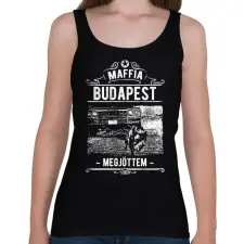 PRINTFASHION Maffia Budapest - Női atléta - Fekete női trikó