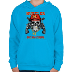 PRINTFASHION Maffia - Gyerek kapucnis pulóver - Azúrkék