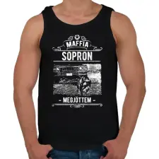 PRINTFASHION Maffia Sopron - Férfi atléta - Fekete atléta, trikó