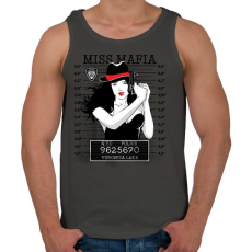 PRINTFASHION Maffialány - Férfi atléta - Sötétszürke