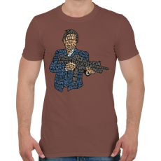 PRINTFASHION Maffiózó - Férfi póló - Mogyoróbarna