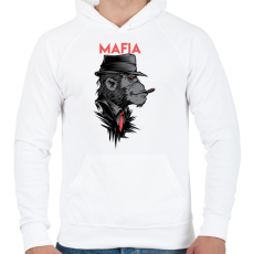 PRINTFASHION MAFIA - Férfi kapucnis pulóver - Fehér