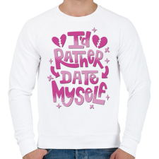 PRINTFASHION Magammal randizok inkább - Férfi pulóver - Fehér férfi pulóver, kardigán