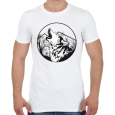 PRINTFASHION Magányos farkas - Férfi póló - Fehér