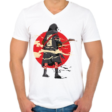 PRINTFASHION Magányos gitáros - Színes - Férfi V-nyakú póló - Fehér férfi póló