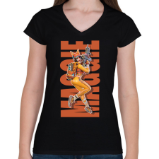 PRINTFASHION Maggie - Farlight84 game - Női V-nyakú póló - Fekete női póló