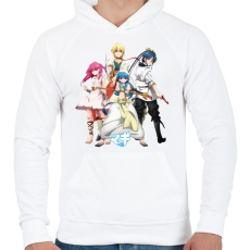 PRINTFASHION Magi: The Labyrinth of Magic - Férfi kapucnis pulóver - Fehér