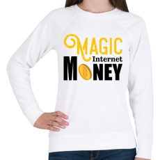 PRINTFASHION Magic-internet-money - Női pulóver - Fehér