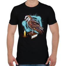 PRINTFASHION magic owl - Férfi póló - Fekete férfi póló