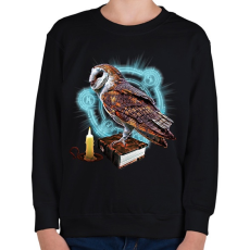 PRINTFASHION magic owl - Gyerek pulóver - Fekete