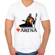 PRINTFASHION Magic The Gathering - Férfi V-nyakú póló - Fehér férfi póló