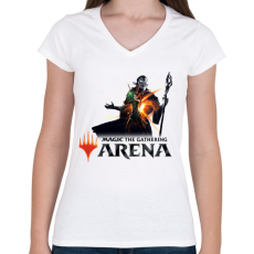 PRINTFASHION Magic The Gathering - Női V-nyakú póló - Fehér