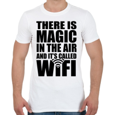 PRINTFASHION Magic WiFi - Férfi póló - Fehér férfi póló