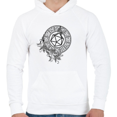 PRINTFASHION Mágikus Kockák (fekete) - Férfi kapucnis pulóver - Fehér