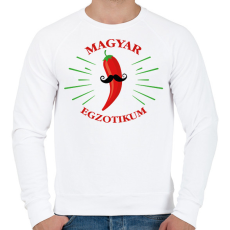 PRINTFASHION Magyar egzotikum - Férfi pulóver - Fehér
