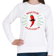PRINTFASHION Magyar egzotikum - Női pulóver - Fehér