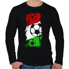 PRINTFASHION Magyar foci - Férfi hosszú ujjú póló - Fekete férfi póló