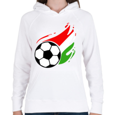 PRINTFASHION Magyar foci - Női kapucnis pulóver - Fehér