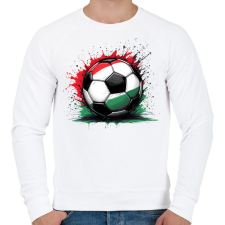 PRINTFASHION Magyar focilabda - Férfi pulóver - Fehér férfi pulóver, kardigán