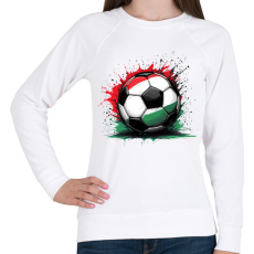 PRINTFASHION Magyar focilabda - Női pulóver - Fehér