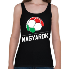 PRINTFASHION Magyar focis ajándék focis póló - Női atléta - Fekete női póló