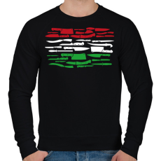 PRINTFASHION Magyar hentes - Férfi pulóver - Fekete