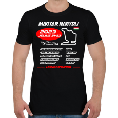 PRINTFASHION Magyar Nagydij 2023 - Férfi póló - Fekete
