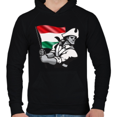 PRINTFASHION Magyar Patrióta  - Férfi kapucnis pulóver - Fekete