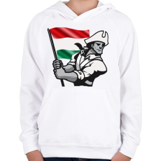 PRINTFASHION Magyar Patrióta  - Gyerek kapucnis pulóver - Fehér