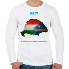 PRINTFASHION magyar székely mintázat névre szóló - Férfi hosszú ujjú póló - Fehér férfi póló
