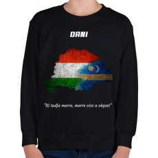 PRINTFASHION magyar székely mintázat névre szóló  - Gyerek pulóver - Fekete