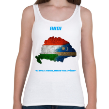 PRINTFASHION magyar székely mintázat névre szóló  - Női atléta - Fehér női trikó