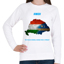 PRINTFASHION magyar székely mintázat névre szóló  - Női pulóver - Fehér női pulóver, kardigán