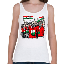 PRINTFASHION Magyar szurkolók - Női atléta - Fehér női trikó