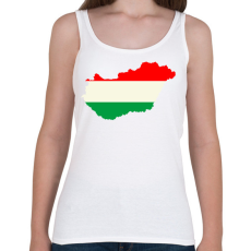 PRINTFASHION Magyar térkép - Női atléta - Fehér