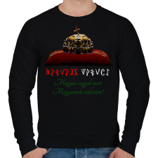 PRINTFASHION magyar vagyok2 - Férfi pulóver - Fekete férfi pulóver, kardigán