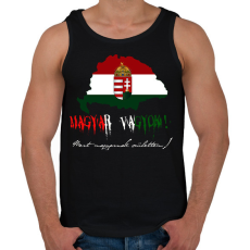 PRINTFASHION magyar vagyok 2 - Férfi atléta - Fekete