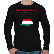 PRINTFASHION magyar vagyok - Férfi hosszú ujjú póló - Fekete