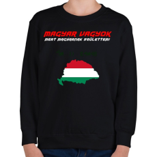 PRINTFASHION magyar vagyok - Gyerek pulóver - Fekete