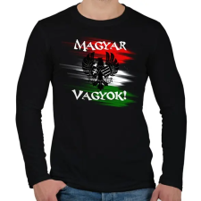PRINTFASHION magyar vagyok minta - Férfi hosszú ujjú póló - Fekete férfi póló